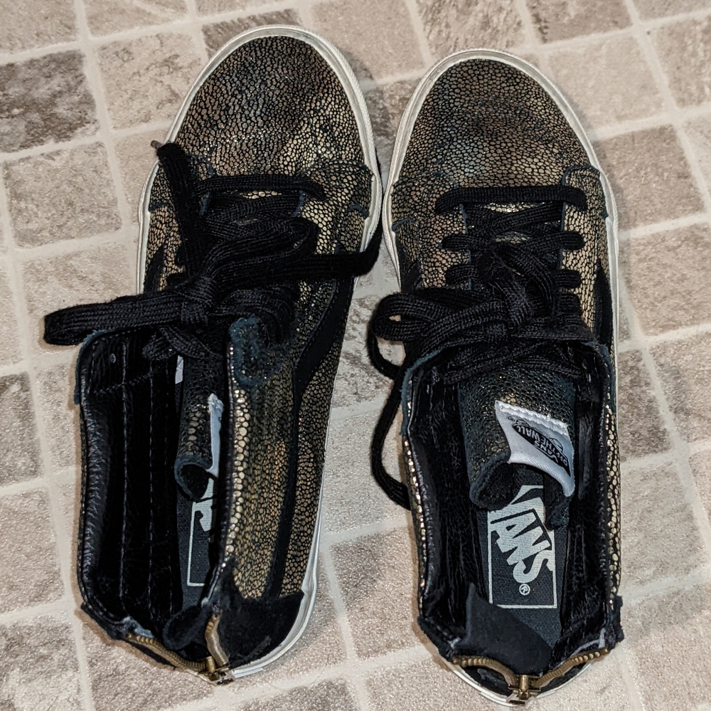 Metallic Silver Sk8 Hi Old-school Vans - Picture 8 of 8